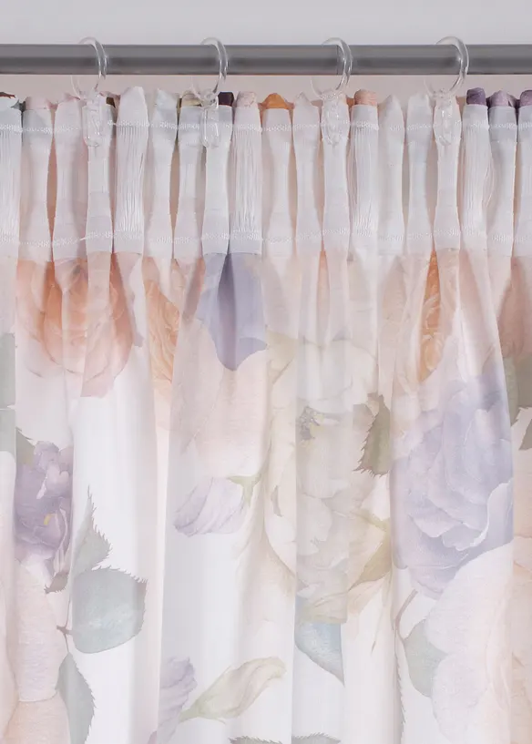 Gordijn met bloemenprint (2 stuks), bonprix