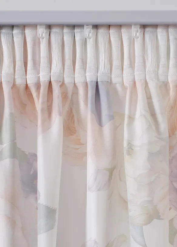 Gordijn met bloemenprint (2 stuks), bonprix