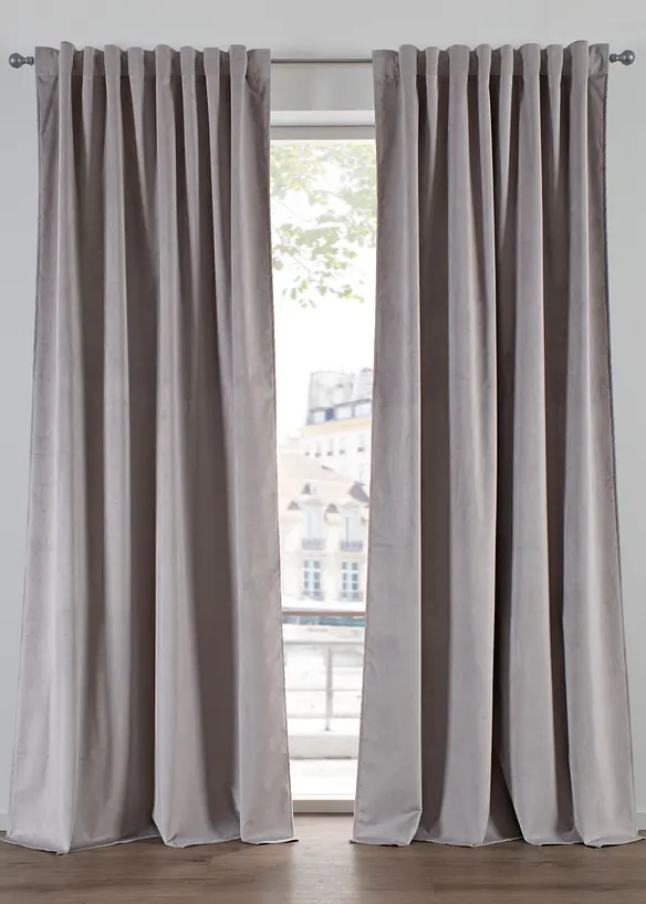 Isolerend verduisterend thermogordijn met fluweelachtig oppervlak (1 stuk), bonprix