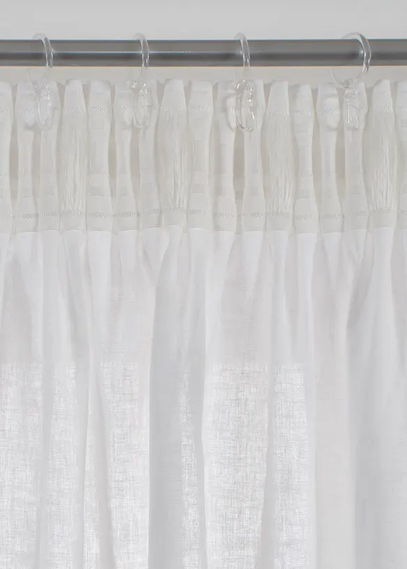 Katoenen gordijn met linnen (1 stuk), bonprix