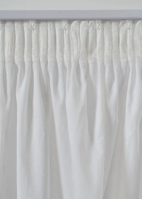 Katoenen gordijn met linnen (1 stuk), bonprix