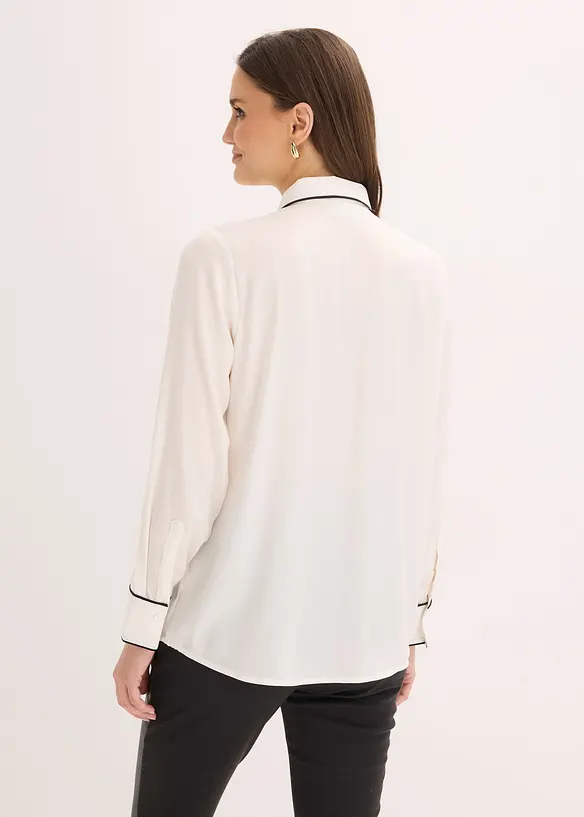 Overhemdblouse van soepel satijn, bonprix