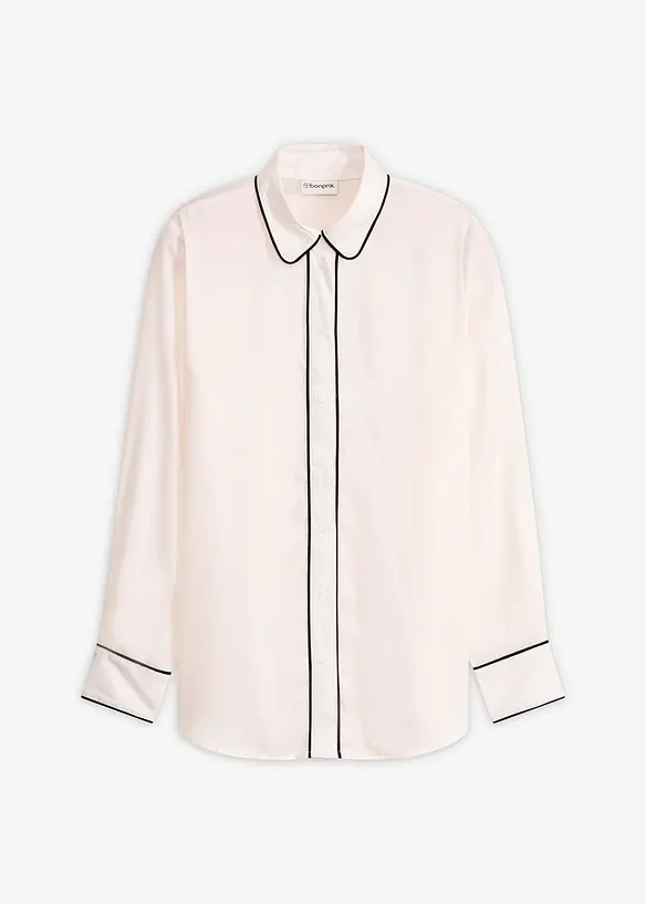 Overhemdblouse van soepel satijn, bonprix