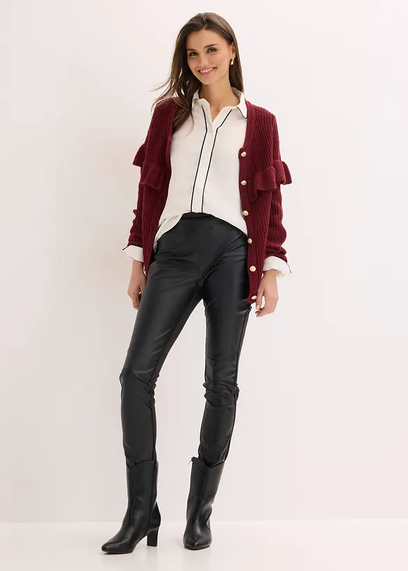 Overhemdblouse van soepel satijn, bonprix