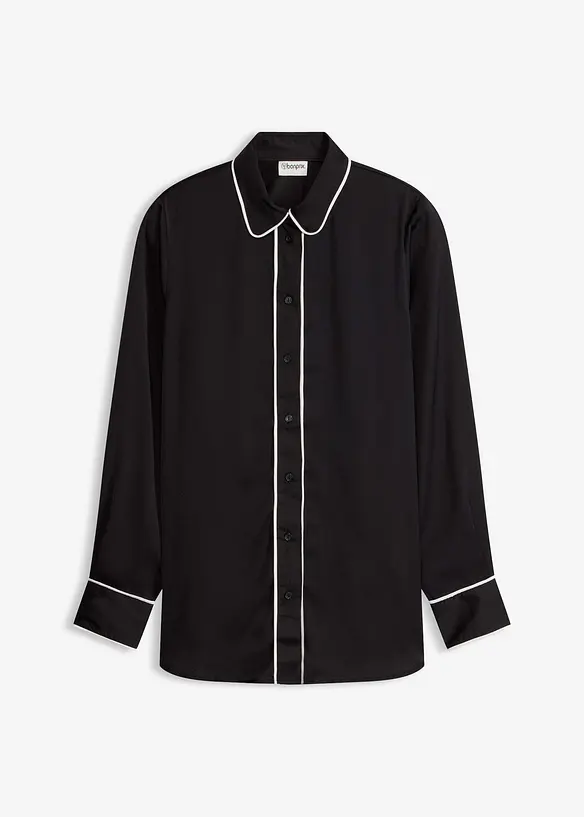 Overhemdblouse van soepel satijn, bonprix