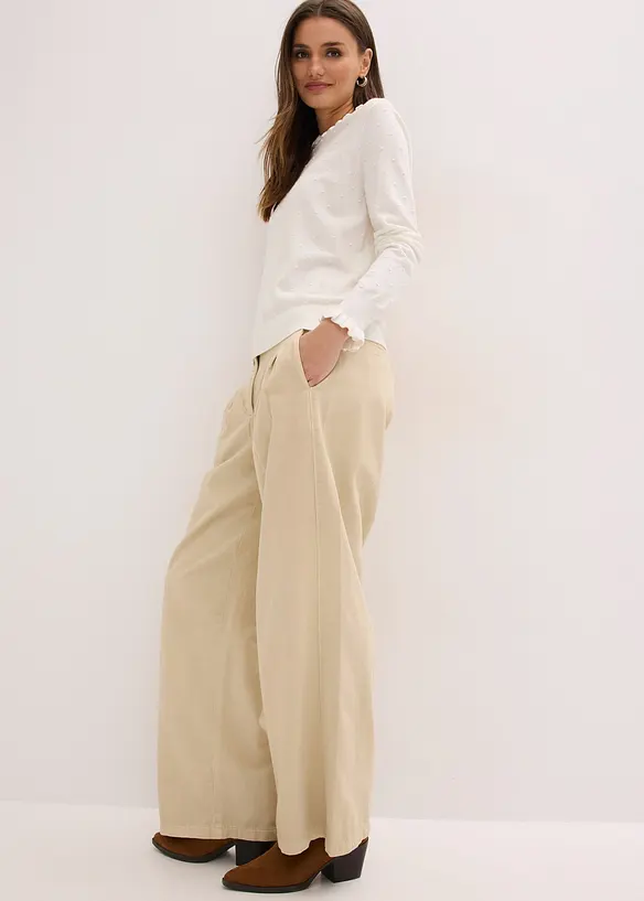 Fijn gebreide trui van viscosemix, bonprix