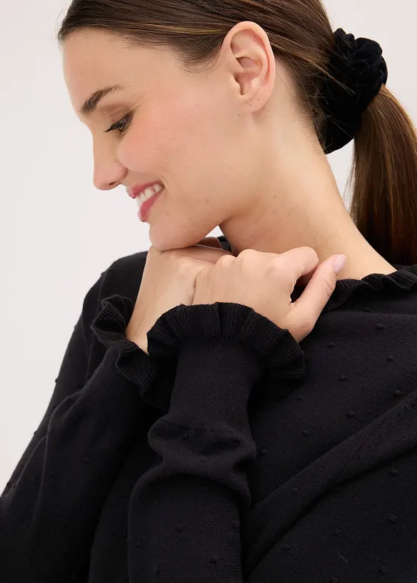 Fijn gebreide trui van viscosemix, bonprix