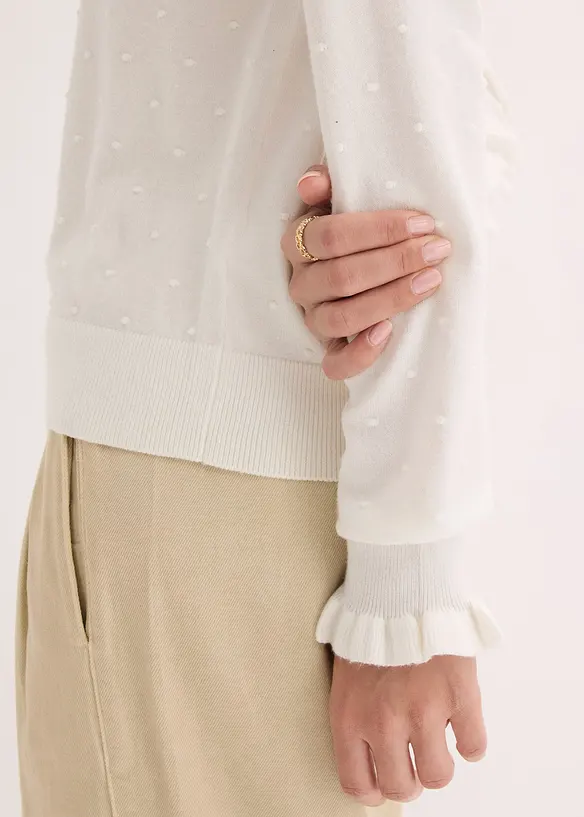 Fijn gebreide trui van viscosemix, bonprix