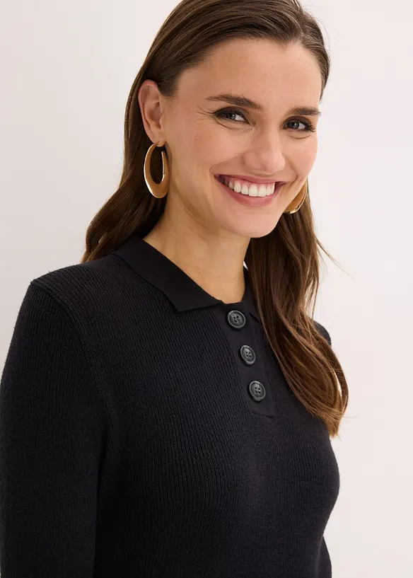 Gebreide jurk van een viscosemix, bonprix