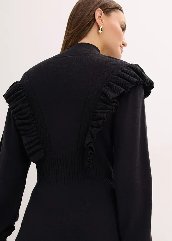 Gebreide jurk in een viscosemix, bonprix