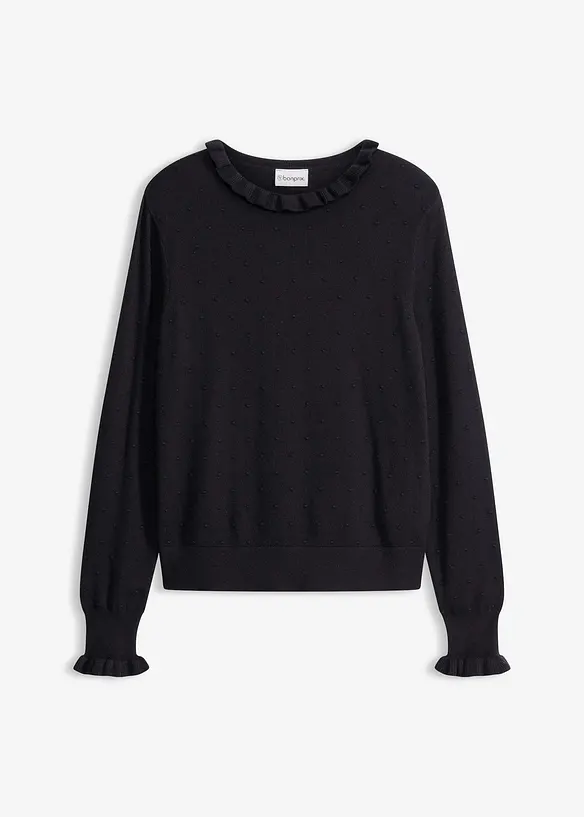 Fijn gebreide trui van viscosemix, bonprix