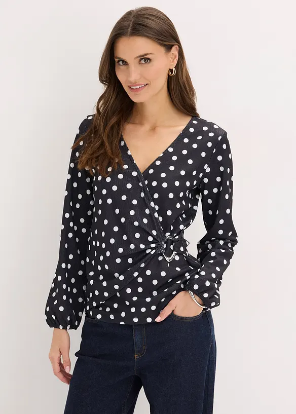 Gedessineerd shirt van gestructureerde jersey, bonprix