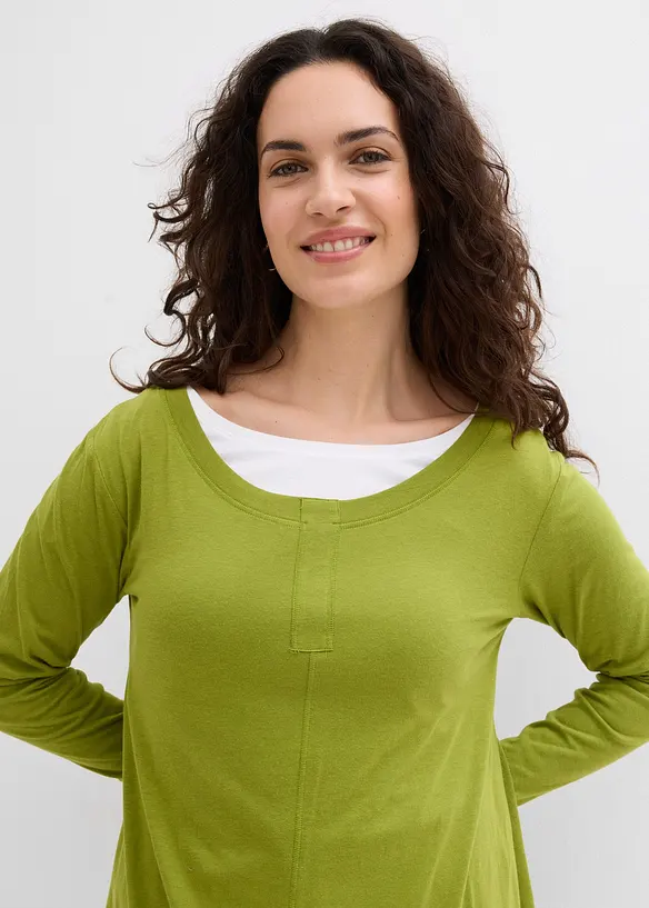 Longsleeve van een katoen/viscose-mengsel, bonprix