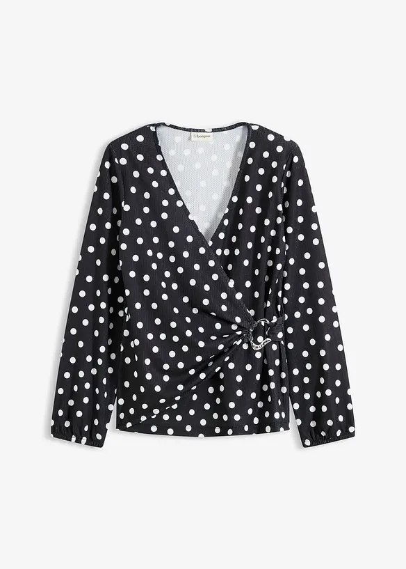 Gedessineerd shirt van gestructureerde jersey, bonprix