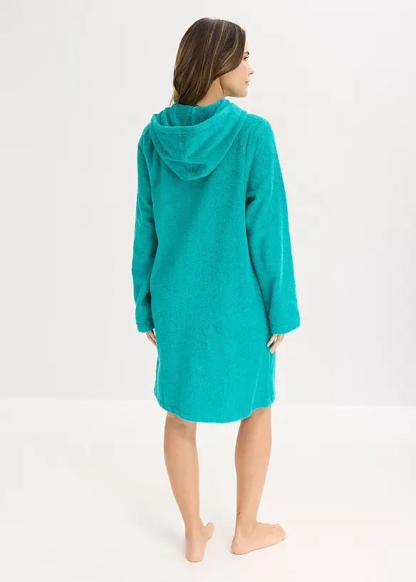 Frott&eacute; badjas met ritssluiting van biologisch katoen, bonprix