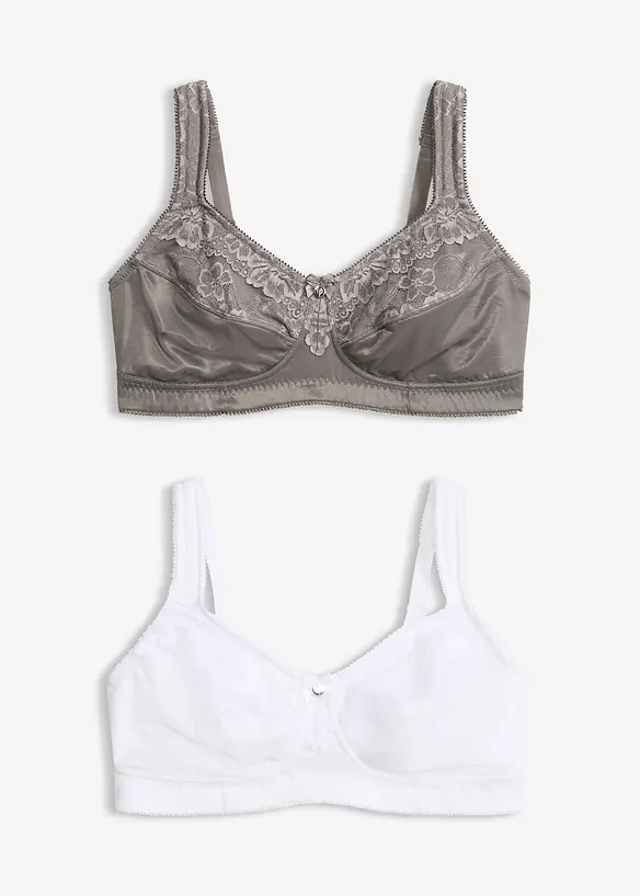 Steun bh met gewatteerde bandjes (set van 2), bonprix