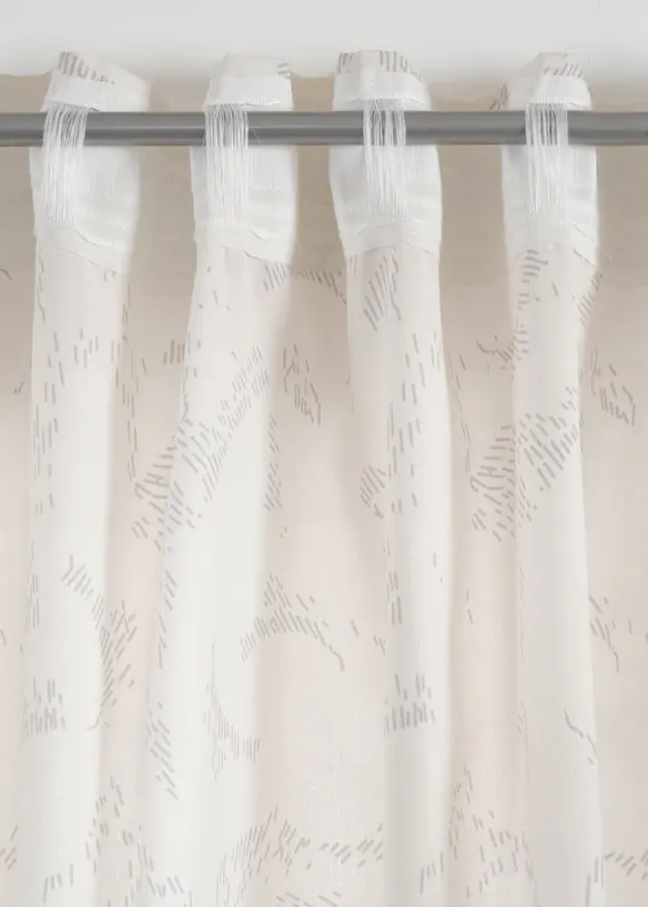 Halftransparant gordijn, ook verkrijgbaar in extra lang (2 stuks), bonprix