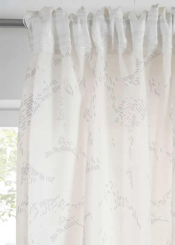 Halftransparant gordijn, ook verkrijgbaar in extra lang (2 stuks), bonprix