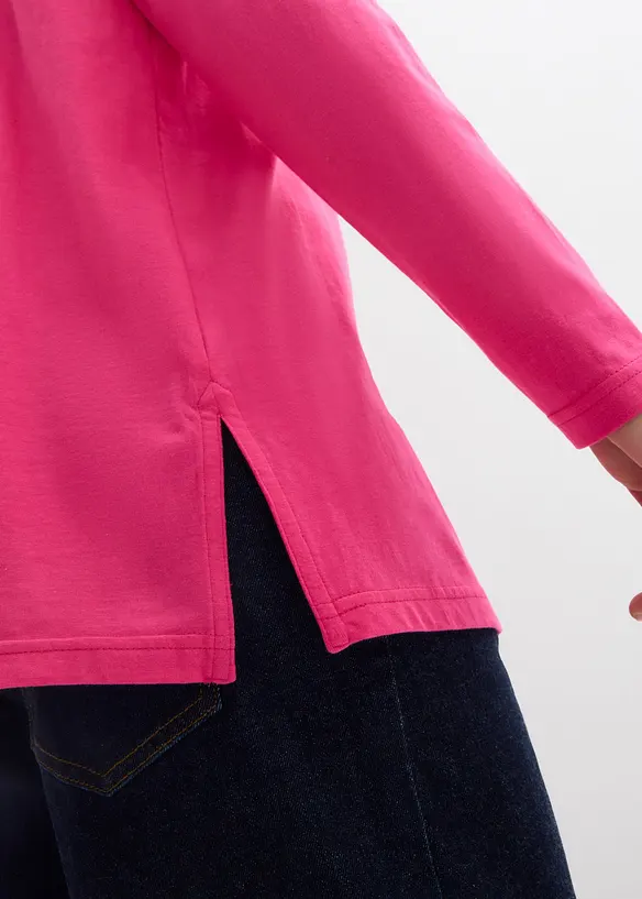 Shirt met col van biologisch katoen, bonprix