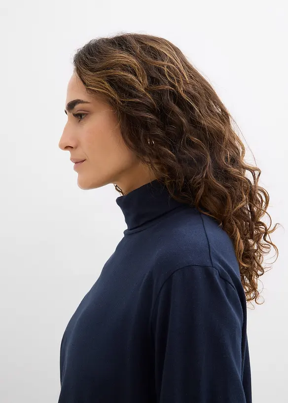 Shirt met col van biologisch katoen, bonprix