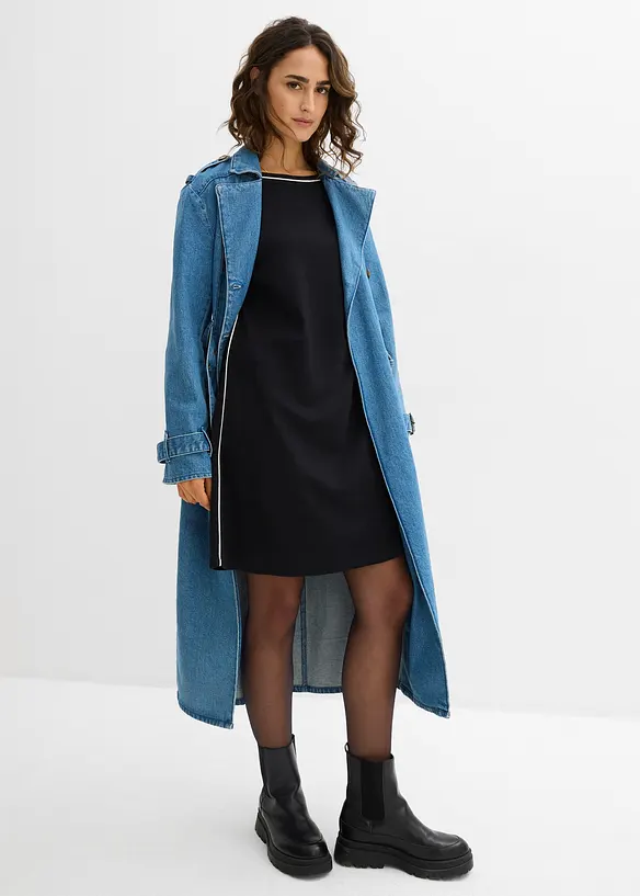 Shirtjurk van biologisch katoen met biezen in contrastkleur, bonprix