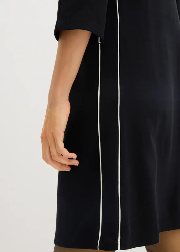 Shirtjurk van biologisch katoen met biezen in contrastkleur, bonprix