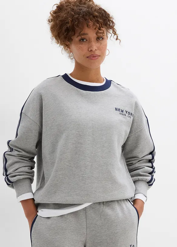 Oversized sweater van een zachte katoen-mix, bonprix