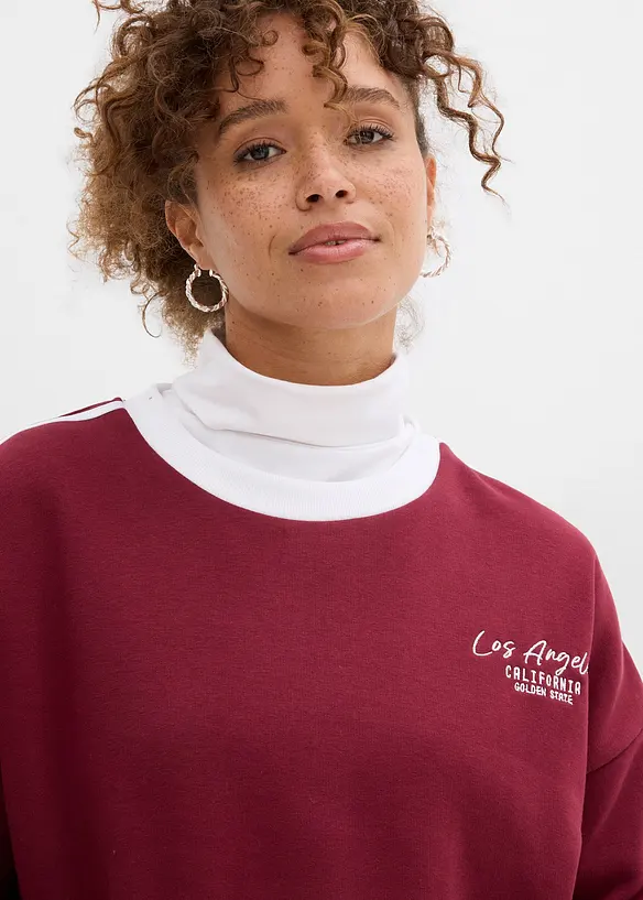 Oversized sweater van een zachte katoen-mix, bonprix