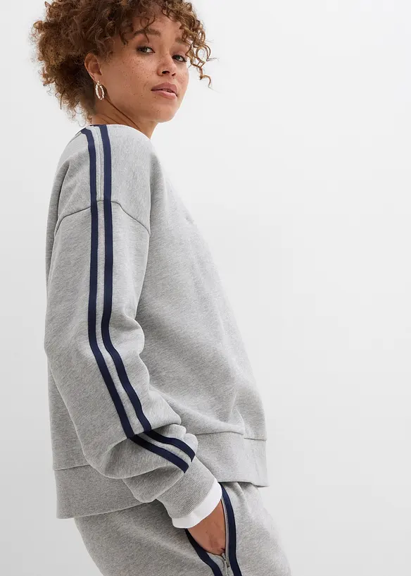 Oversized sweater van een zachte katoen-mix, bonprix