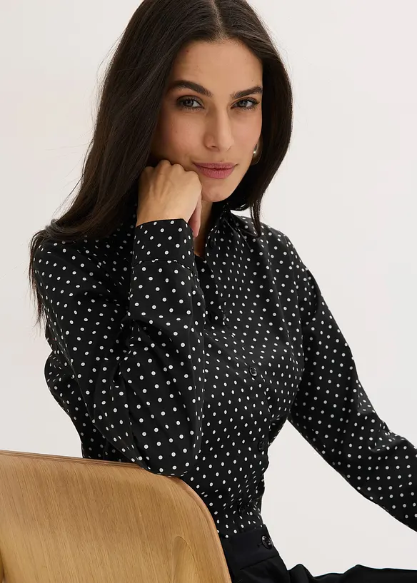 Overhemdblouses met katoen (set van 2), bonprix