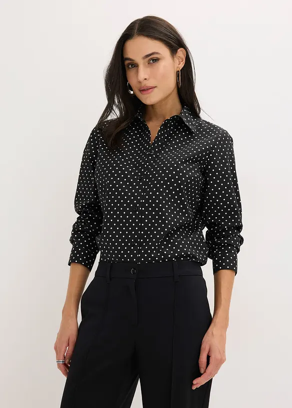 Overhemdblouses met katoen (set van 2), bonprix