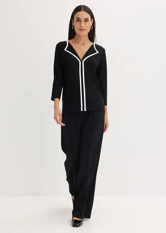 Shirt met contrasterende boorden, bonprix