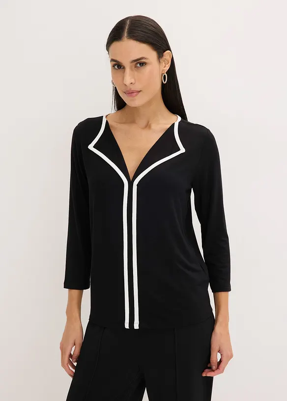 Shirt met contrasterende boorden, bonprix