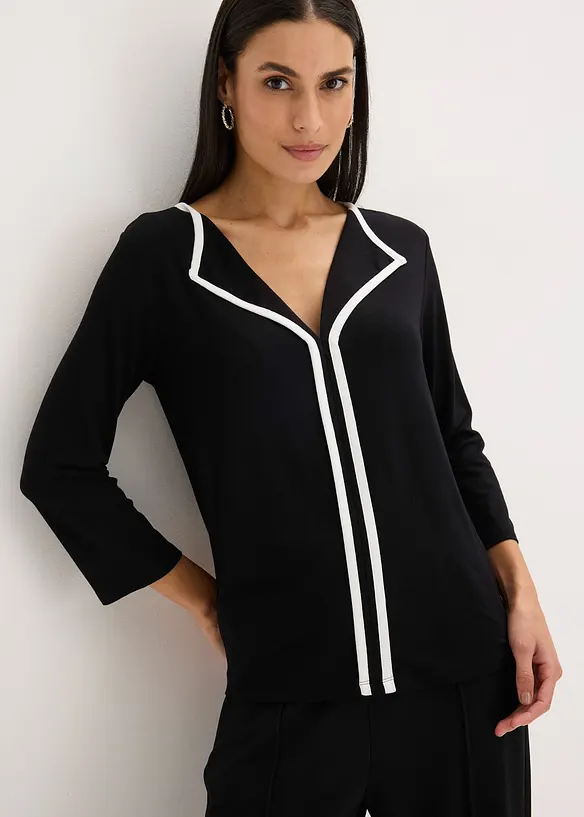 Shirt met contrasterende boorden, bonprix