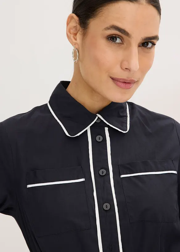 Overhemdjurk van katoenpopeline, strijkvrij, bonprix