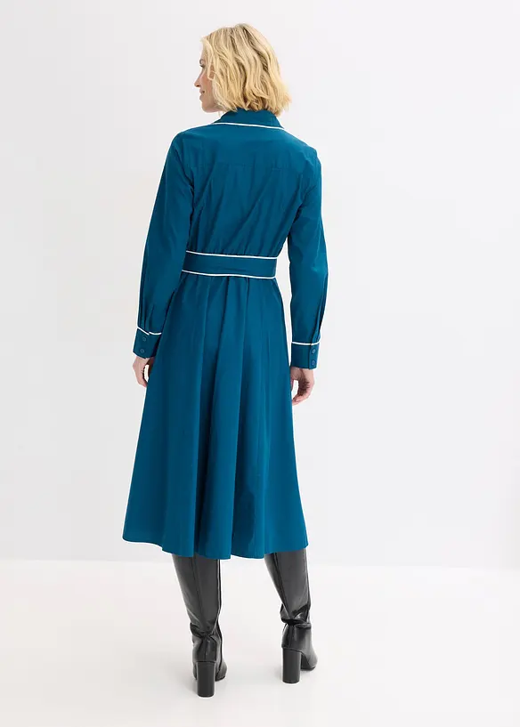 Overhemdjurk van katoenpopeline, strijkvrij, bonprix