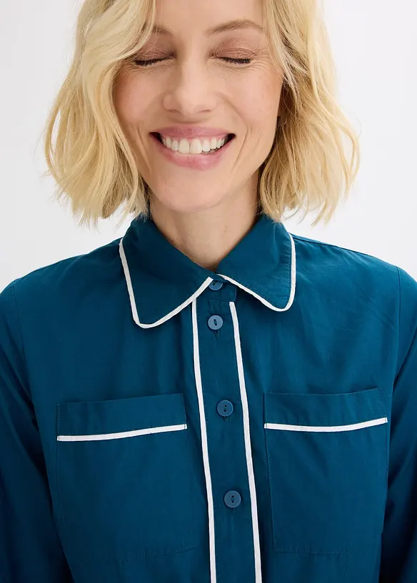 Overhemdjurk van katoenpopeline, strijkvrij, bonprix