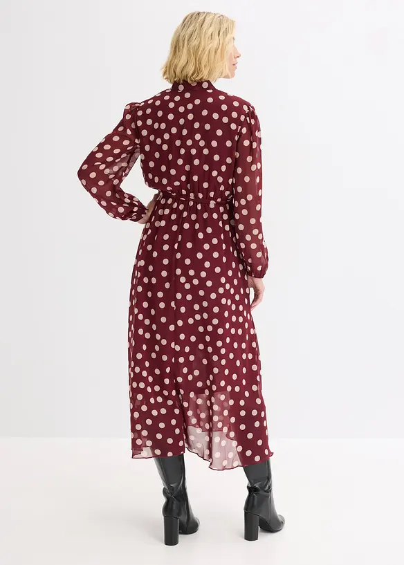 Chiffonjurk met contrasterende details, bonprix