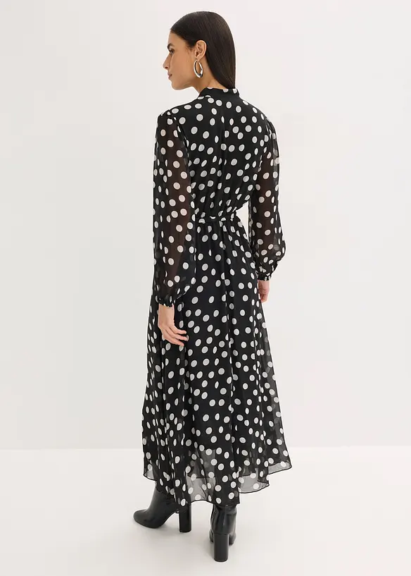 Chiffonjurk met contrasterende details, bonprix