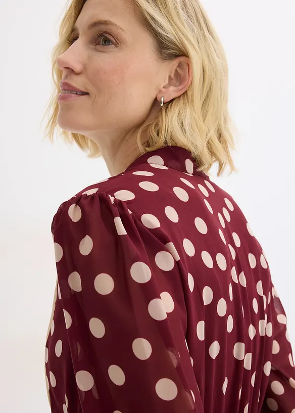 Chiffonjurk met contrasterende details, bonprix