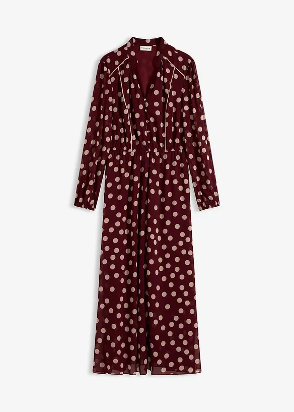 Chiffonjurk met contrasterende details, bonprix