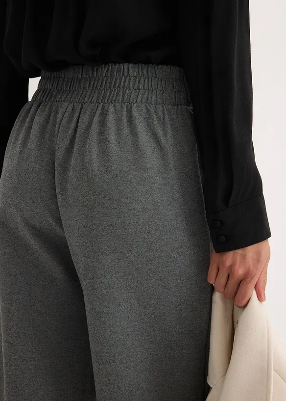 Jersey broek met decoratieve tailleband, bonprix