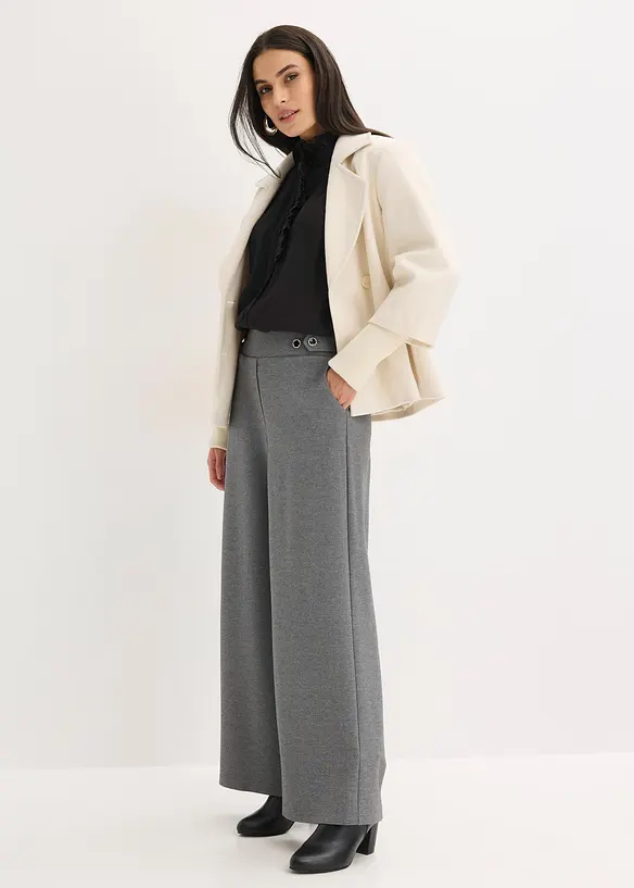 Jersey broek met decoratieve tailleband, bonprix