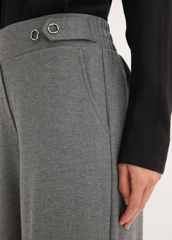 Jersey broek met decoratieve tailleband, bonprix