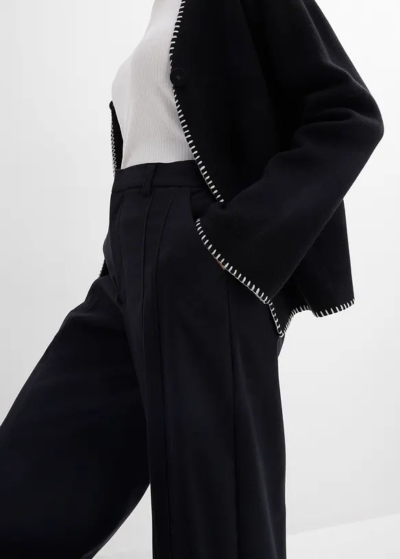 Marlene Dietrich broek met een hoge tailleband van viscosemix, bonprix