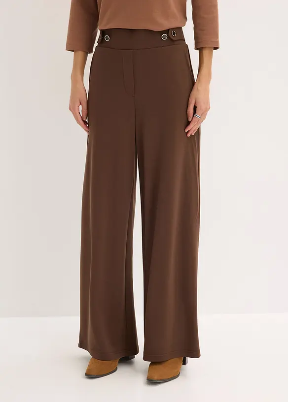 Jersey broek met decoratieve tailleband, bonprix