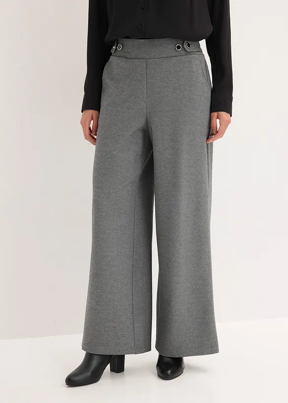 Jersey broek met decoratieve tailleband, bonprix