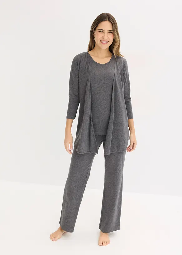 Loungewear huispak met viscose (3-dlg. set), bonprix