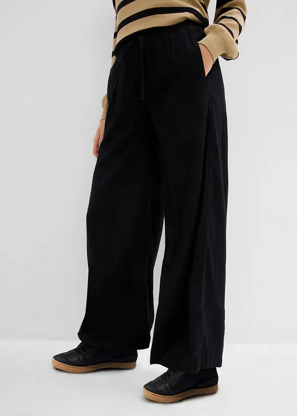 Palazzo broek van puur katoen, bonprix