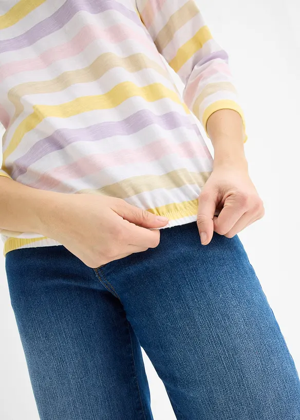 Slub shirt van biologisch katoen, 3/4 mouwen, bonprix